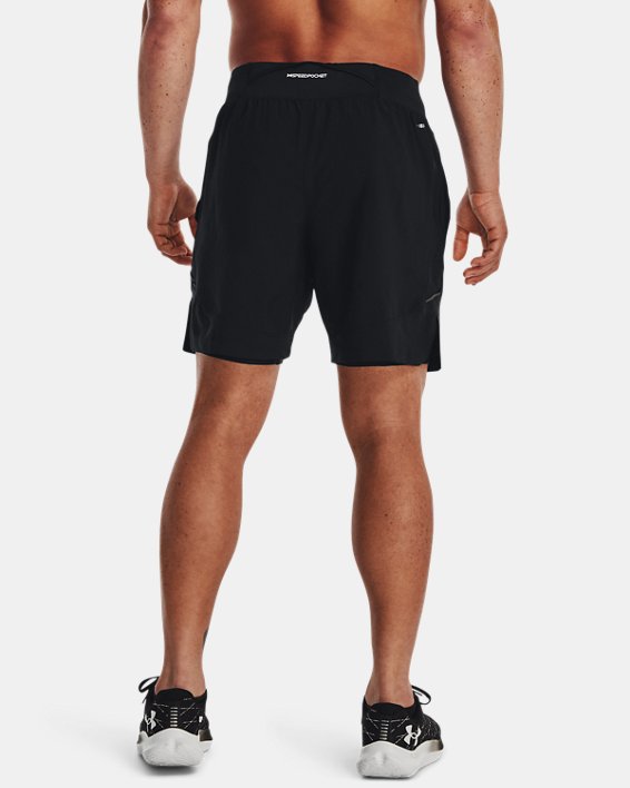 Men's UA Launch Elite 2-in-1 7'' Shorts in Black image number 1